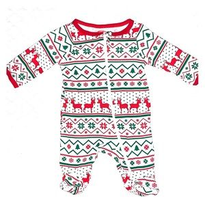 🍼 3/$10 Holiday Time Onesie w/ Footies